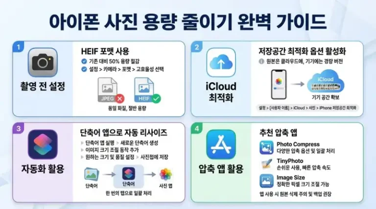 아이폰 사진 용량 줄이는 법