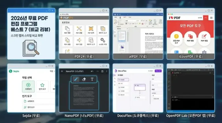 PDF 편집 무료 프로그램 7종