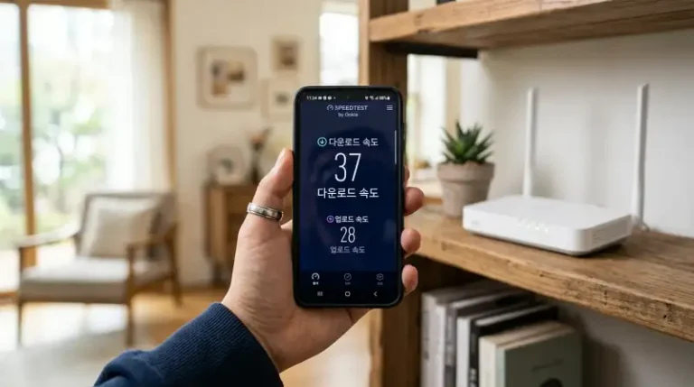WiFi 속도 측정 앱 실사용 사진