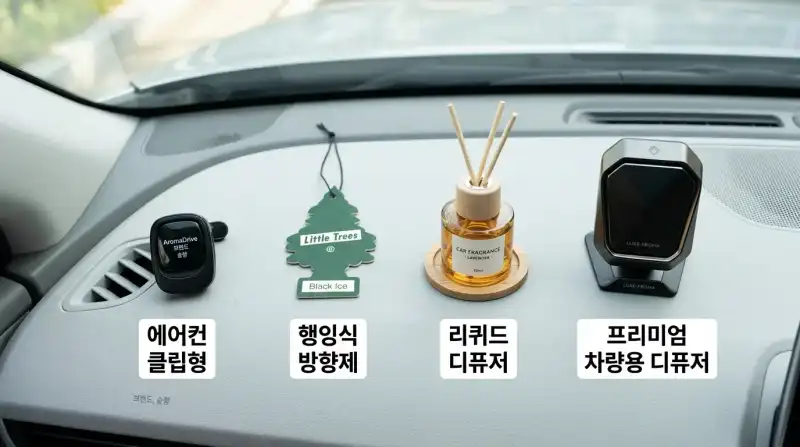 차량용 방향제 플랫레이