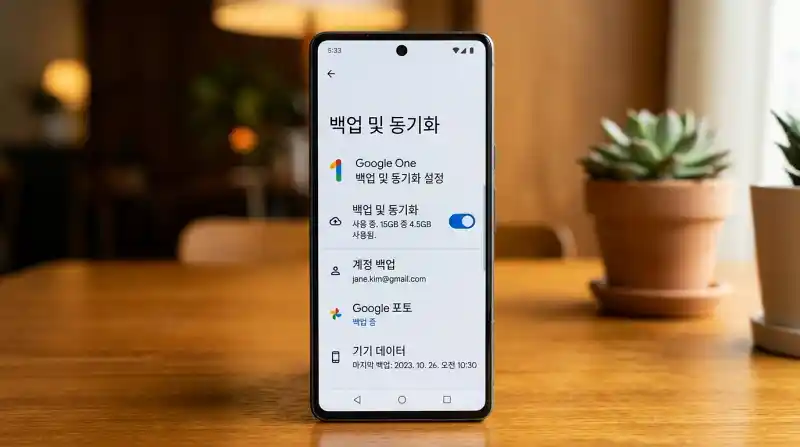 Google One 백업 토글