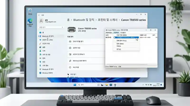 Windows 11 프린터 설정 화면