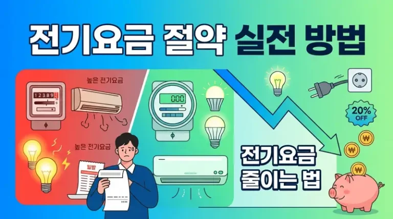 전기요금 줄이려면 뭐부터 바꿔야 할까 실제 절약 방법