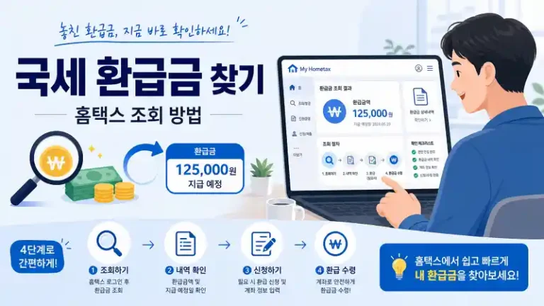 국세 환급금 찾기 홈택스 조회 방법