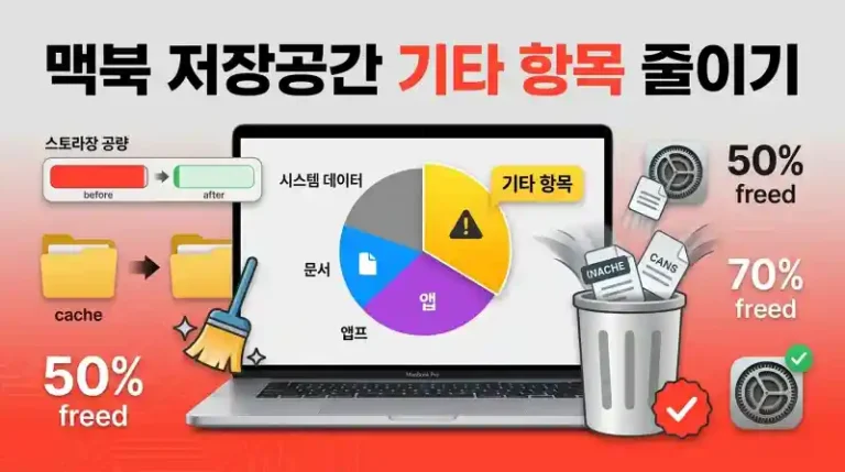 맥북 시스템 데이터 줄이기