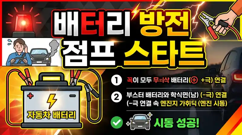 배터리 방전 시동 안 걸릴 때 점프 스타트 총정리