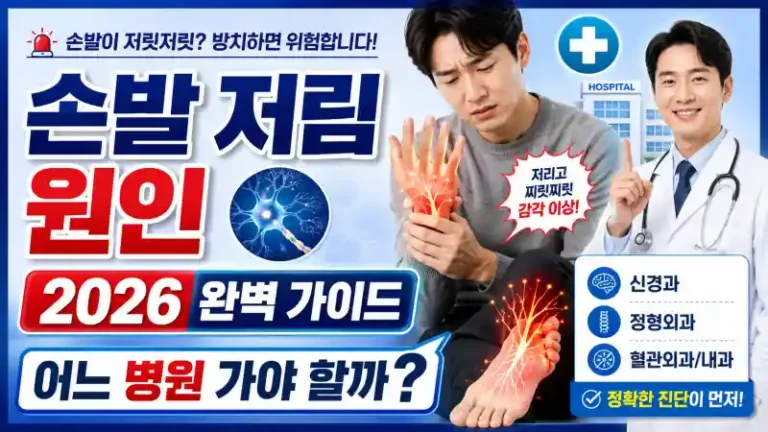 손발 저림 원인 2026 완벽 가이드: 어느 병원 가야 할까