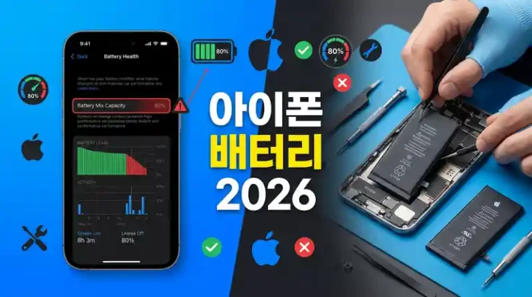 아이폰 배터리 성능 80 아래 교체해야 하나 2026 완벽 가이드