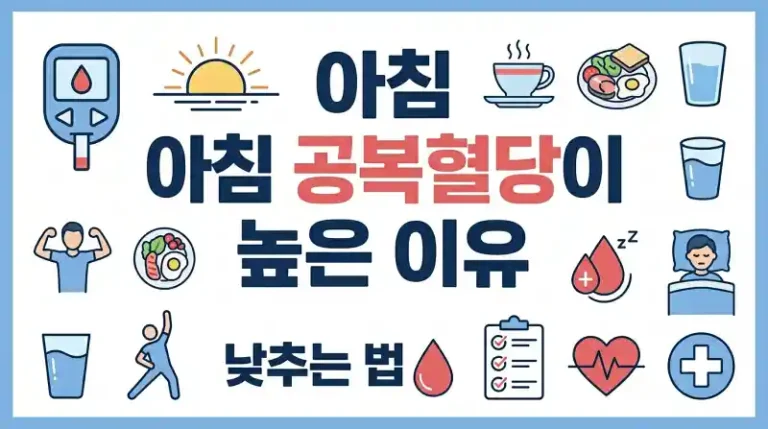 아침 공복혈당이 높은 이유와 낮추는 법 총정리