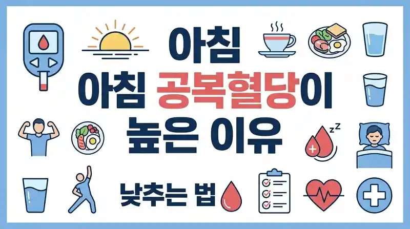 아침 공복혈당이 높은 이유와 낮추는 법 총정리