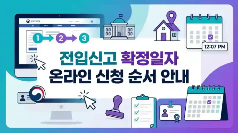 전입신고 확정일자 온라인 신청 순서 완벽정리