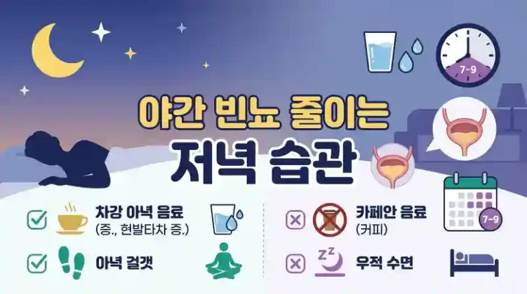 야간 빈뇨 줄이는 저녁 습관