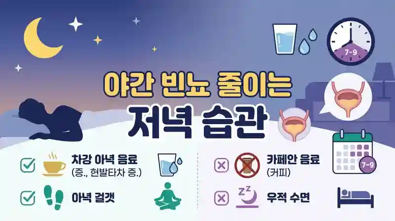 야간 빈뇨 줄이는 저녁 습관
