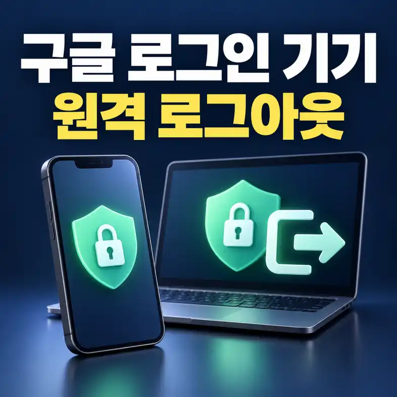 스마트폰과 노트북의 구글 로그인 기기 관리 및 원격 로그아웃 안내