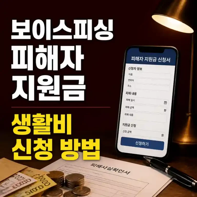 보이스피싱 피해자 지원금 신청 방법