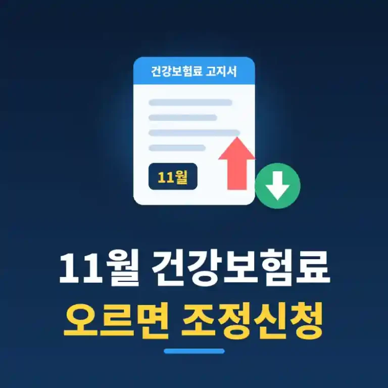 11월 건강보험료 인상 이유와 조정 신청 6단계